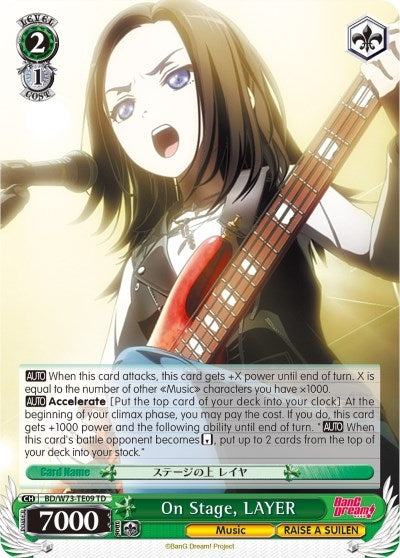 Image for On Stage, LAYER (BanG Dream! Vol.2) (BD/W73-TE09 TD) - Weiss Schwarz