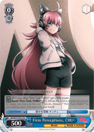 Image for Firm Perceptions, CHU² (BanG Dream! Vol.2) (BD/W73-TE13 TD) - Weiss Schwarz