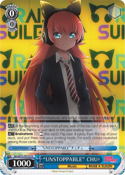 Image for "UNSTOPPABLE" CHU² (BanG Dream! Vol.2) (BD/W73-TE14 TD) - Weiss Schwarz