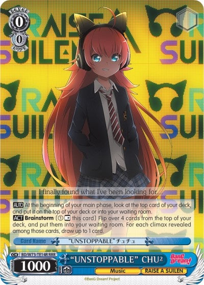 Image for "UNSTOPPABLE" CHU² (RRR) (BanG Dream! Vol.2) (BD/W73-TE14R RRR) - Weiss Schwarz