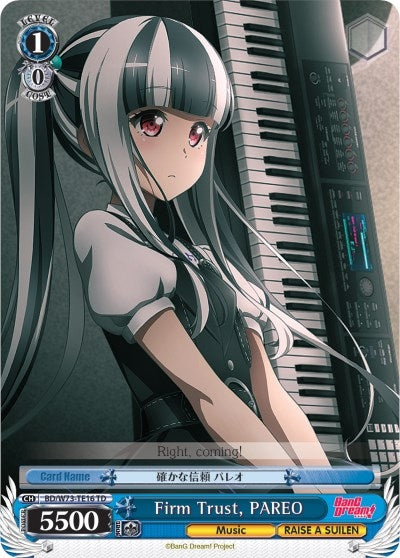 Image for Firm Trust, PAREO (BanG Dream! Vol.2) (BD/W73-TE16 TD) - Weiss Schwarz