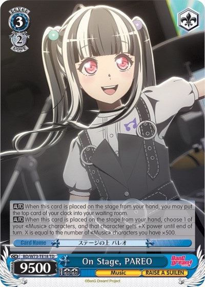 Image for On Stage, PAREO (BanG Dream! Vol.2) (BD/W73-TE18 TD) - Weiss Schwarz