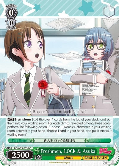 Image for Freshmen, LOCK & Asuka (BanG Dream! Vol.2) (BD/W73-E036 C) - Weiss Schwarz