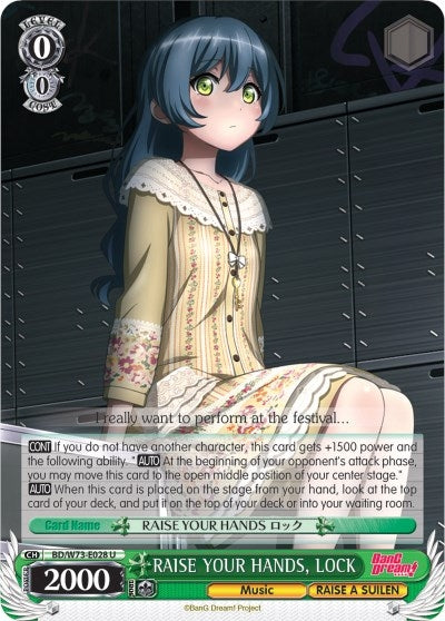 Image for RAISE YOUR HANDS, LOCK (BanG Dream! Vol.2) (BD/W73-E028 U) - Weiss Schwarz