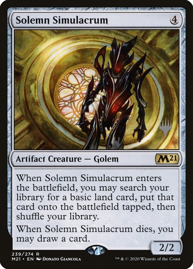 Image for Solemn Simulacrum (Promo Pack: Core Set 2021) (239) - Magic: The Gathering