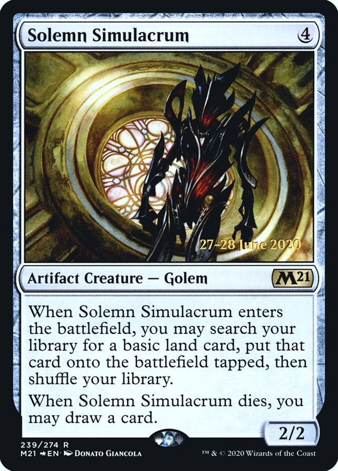 Image for Solemn Simulacrum (Prerelease Cards) (239) - Magic: The Gathering