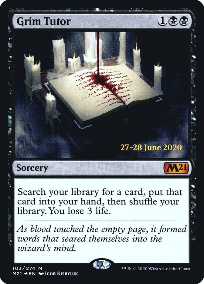 Image for Grim Tutor (Prerelease Cards) (103) - Magic: The Gathering
