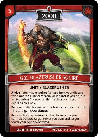 Image for G.Z., Blazerusher Squire (Argent Saga Promos) (PR2020-145) - Argent Saga TCG