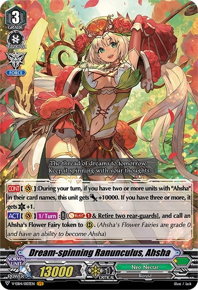 Image for Dream-spinning Ranunculus, Ahsha (V-EB14: The Next Stage) (V-EB14/003EN) - Cardfight Vanguard