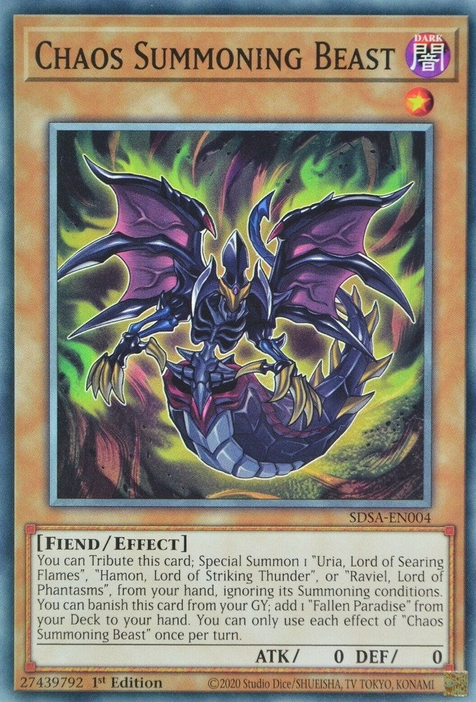 Image for Chaos Summoning Beast (Structure Deck: Sacred Beasts) (SDSA-EN004) - YuGiOh