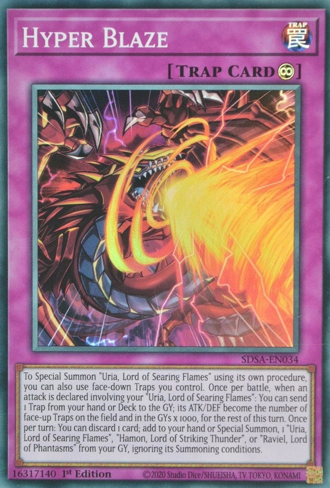 Image for Hyper Blaze (Structure Deck: Sacred Beasts) (SDSA-EN034) - YuGiOh