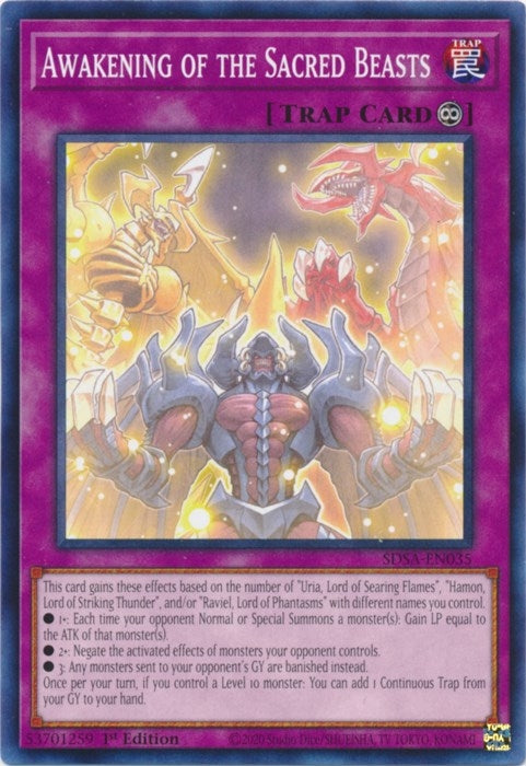 Image for Awakening of the Sacred Beasts (Structure Deck: Sacred Beasts) (SDSA-EN035) - YuGiOh