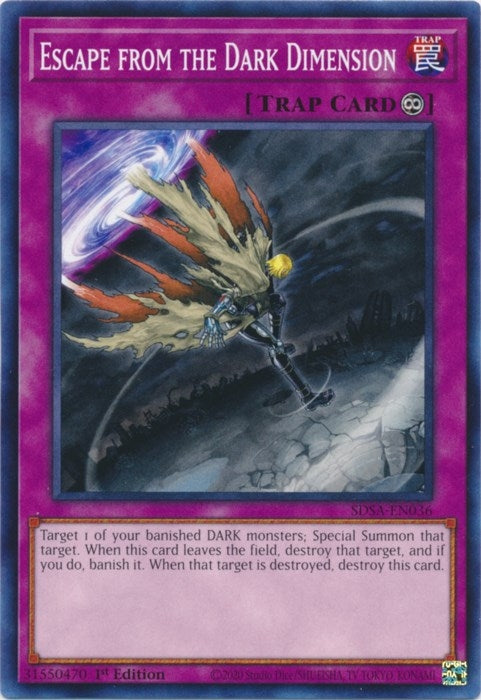 Image for Escape from the Dark Dimension (Structure Deck: Sacred Beasts) (SDSA-EN036) - YuGiOh