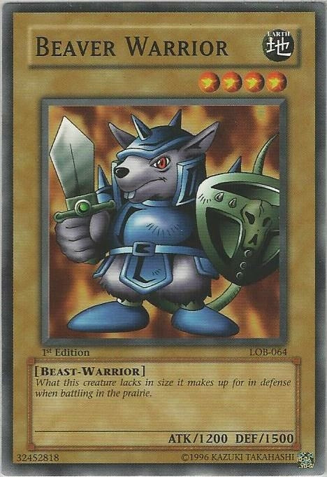 Image for Beaver Warrior (The Legend of Blue Eyes White Dragon) (LOB-064) - YuGiOh