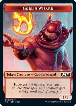 Image for Goblin Wizard // Treasure Double-Sided Token (Core Set 2021) (8 // 15) - Magic: The Gathering