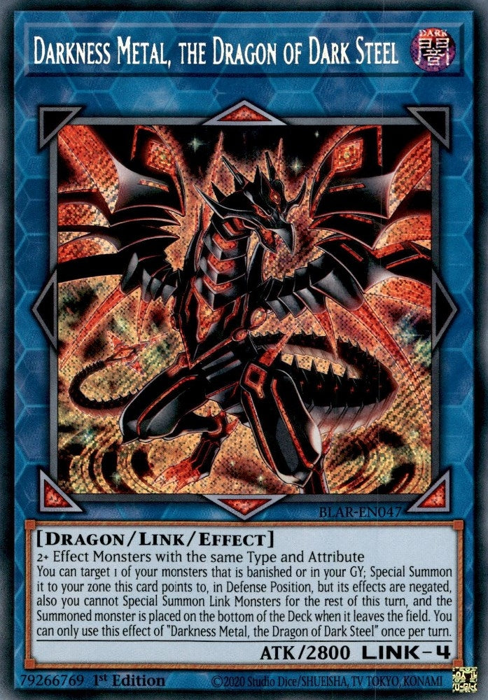 Image for Darkness Metal, the Dragon of Dark Steel (Battles of Legend: Armageddon) (BLAR-EN047) - YuGiOh