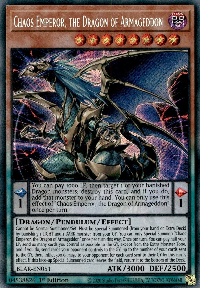 Image for Chaos Emperor, the Dragon of Armageddon (Battles of Legend: Armageddon) (BLAR-EN051) - YuGiOh