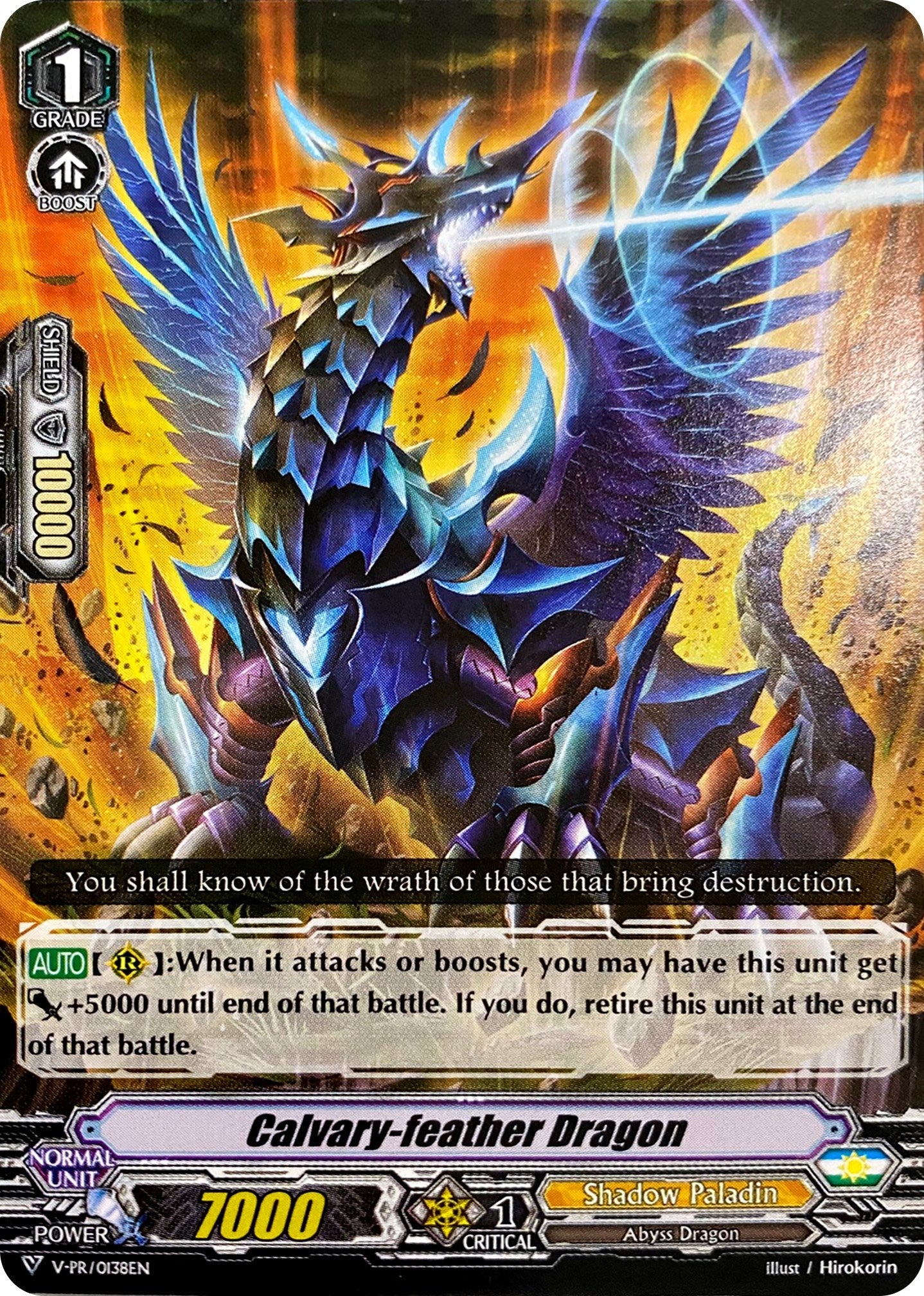 Image for Calvary-feather Dragon (V Promo Cards) (V-PR/0138EN) - Cardfight Vanguard
