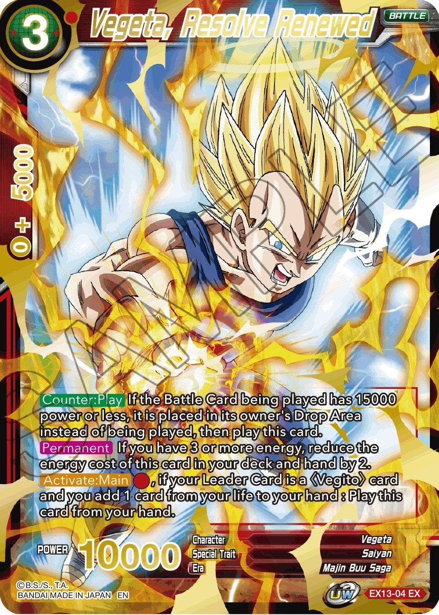 Image for Vegeta, Resolve Renewed (Special Anniversary Set 2020) (EX13-04) - Dragon Ball Super: Masters
