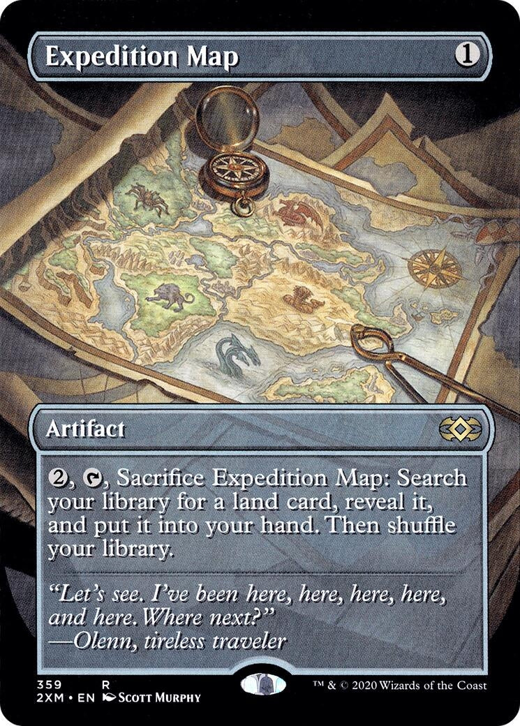 Image for Expedition Map (Borderless) (Double Masters) (359) - Magic: The Gathering