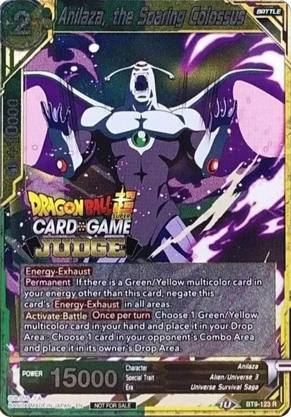 Image for Anilaza, the Soaring Colossus (Judge Promotion Cards) (BT9-123) - Dragon Ball Super: Masters