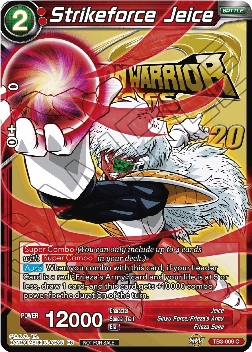 Image for Strikeforce Jeice (Tournament Promotion Cards) (TB3-009) - Dragon Ball Super: Masters