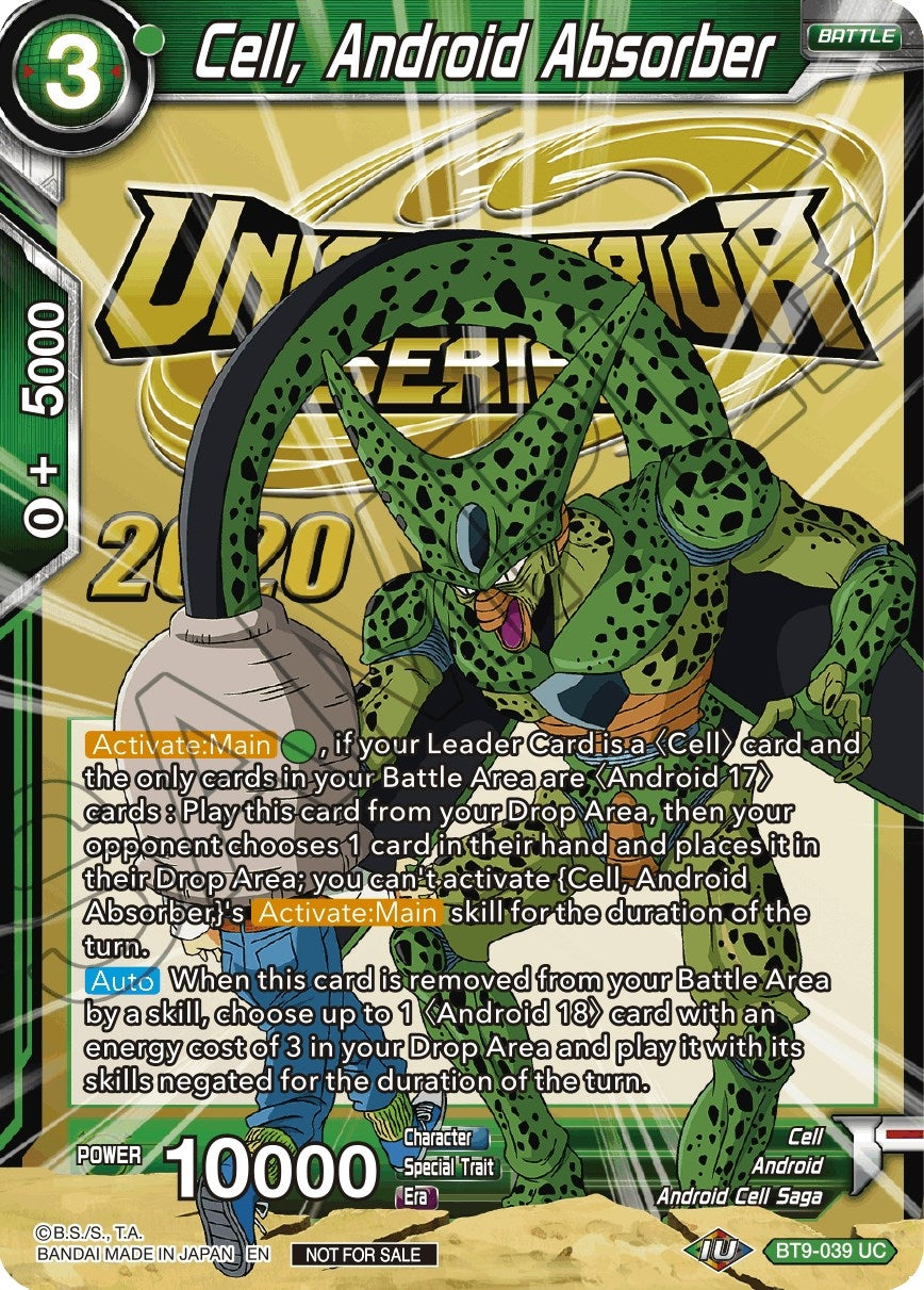 Image for Cell, Android Absorber (Tournament Promotion Cards) (BT9-039) - Dragon Ball Super: Masters