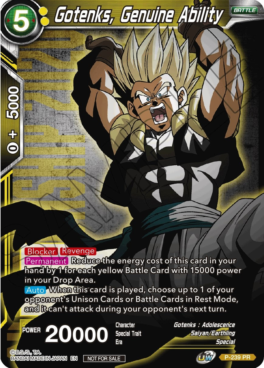 Image for Gotenks, Genuine Ability (Promotion Cards) (P-239) - Dragon Ball Super: Masters
