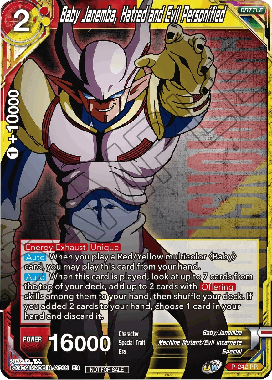 Image for Baby Janemba, Hatred and Evil Personified (Promotion Cards) (P-242) - Dragon Ball Super: Masters