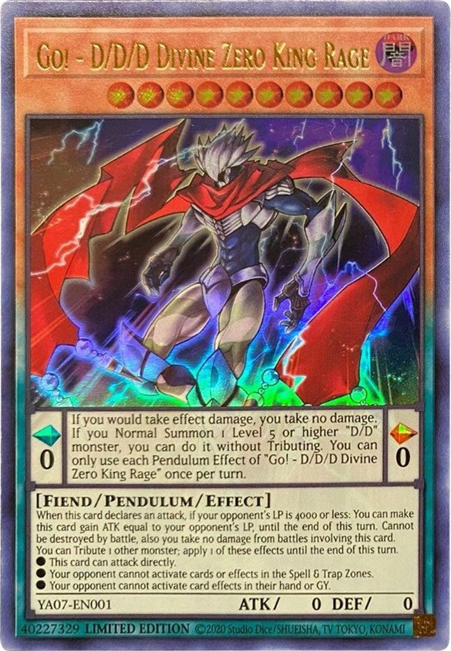Image for Go! - D/D/D Divine Zero King Rage (Yu-Gi-Oh! ARC-V Promo Cards) (YA07-EN001) - YuGiOh