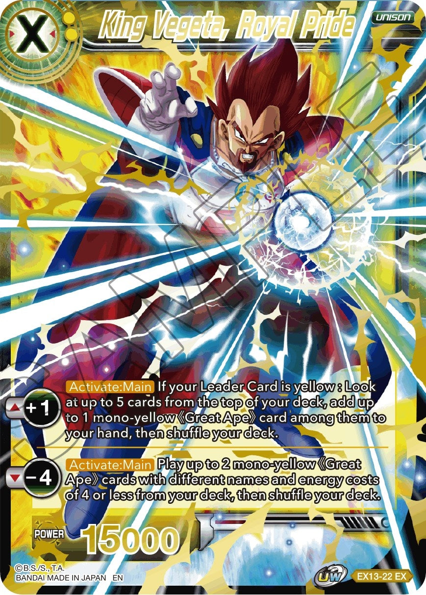 Image for King Vegeta, Royal Pride (Special Anniversary Set 2020) (EX13-22) - Dragon Ball Super: Masters