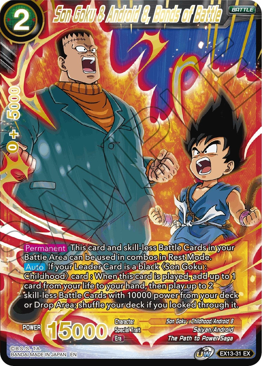 Image for Son Goku & Android 8, Bonds of Battle (Special Anniversary Set 2020) (EX13-31) - Dragon Ball Super: Masters