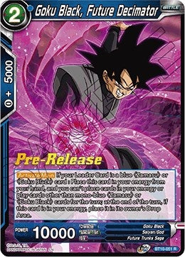 Image for Goku Black, Future Decimator (Rise of the Unison Warrior Pre-Release Cards) (BT10-051) - Dragon Ball Super: Masters