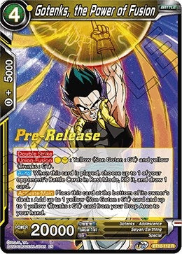 Image for Gotenks, the Power of Fusion (Rise of the Unison Warrior Pre-Release Cards) (BT10-112) - Dragon Ball Super: Masters