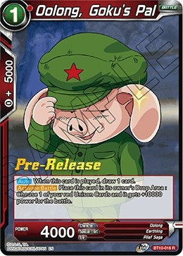 Image for Oolong, Goku's Pal (Rise of the Unison Warrior Pre-Release Cards) (BT10-016) - Dragon Ball Super: Masters