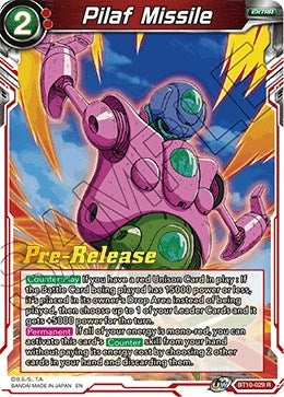 Image for Pilaf Missile (Rise of the Unison Warrior Pre-Release Cards) (BT10-029) - Dragon Ball Super: Masters