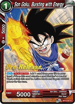 Image for Son Goku, Bursting with Energy (Rise of the Unison Warrior Pre-Release Cards) (BT10-007) - Dragon Ball Super: Masters