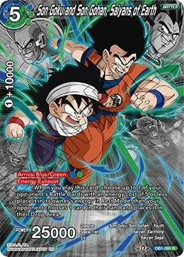 Image for Son Goku and Son Gohan, Saiyans of Earth (Alternate Art) (Special Anniversary Set 2020) (DB1-091) - Dragon Ball Super: Masters
