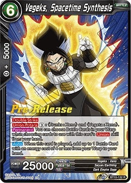Image for Vegeks, Spacetime Synthesis (Rise of the Unison Warrior Pre-Release Cards) (BT10-132) - Dragon Ball Super: Masters
