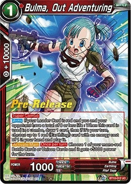 Image for Bulma, Out Adventuring (Rise of the Unison Warrior Pre-Release Cards) (BT10-012) - Dragon Ball Super: Masters