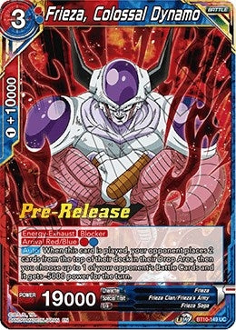 Image for Frieza, Colossal Dynamo (Rise of the Unison Warrior Pre-Release Cards) (BT10-149) - Dragon Ball Super: Masters
