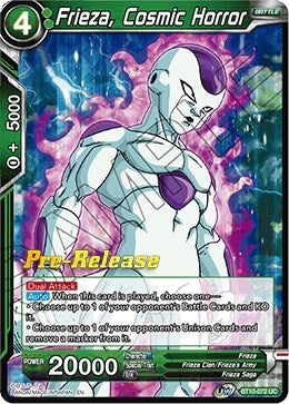 Image for Frieza, Cosmic Horror (Rise of the Unison Warrior Pre-Release Cards) (BT10-072) - Dragon Ball Super: Masters