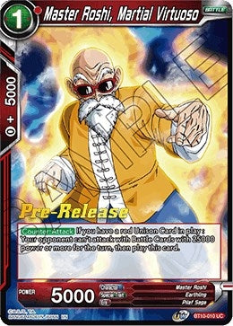 Image for Master Roshi, Martial Virtuoso (Rise of the Unison Warrior Pre-Release Cards) (BT10-010) - Dragon Ball Super: Masters