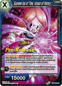 Image for Supreme Kai of Time, Unison of History (Rise of the Unison Warrior Pre-Release Cards) (BT10-034) - Dragon Ball Super: Masters