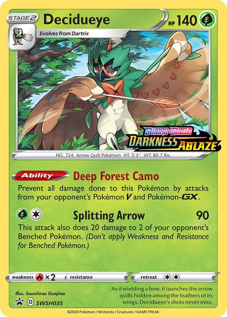 Image for Decidueye - SWSH035 (Prerelease) (SWSH: Sword & Shield Promo Cards) (SWSH035) - Pokemon