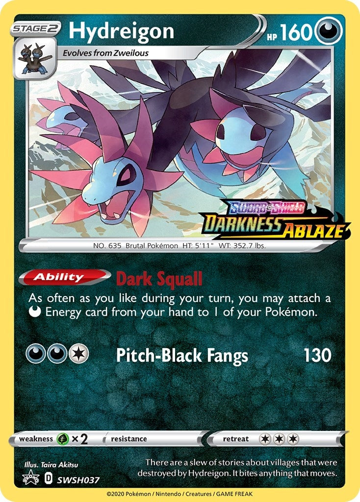 Image for Hydreigon - SWSH037 (Prerelease) (SWSH: Sword & Shield Promo Cards) (SWSH037) - Pokemon