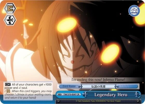 Image for Legendary Hero (That Time I Got Reincarnated as a Slime) (TSK/S70-E097 CR) - Weiss Schwarz