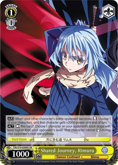 Image for Shared Journey, Rimuru (SR) (That Time I Got Reincarnated as a Slime) (TSK/S70-E009S SR) - Weiss Schwarz
