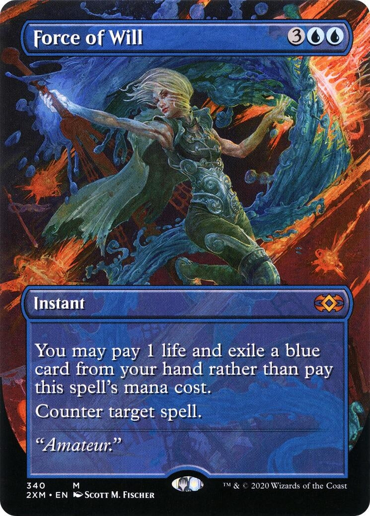 Image for Force of Will (Borderless) (Double Masters) (340) - Magic: The Gathering