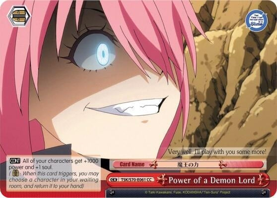Image for Power of a Demon Lord (That Time I Got Reincarnated as a Slime) (TSK/S70-E061 CC) - Weiss Schwarz